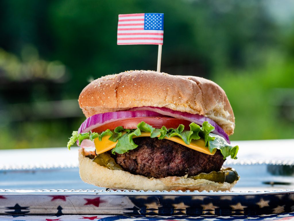 basic american hamburger