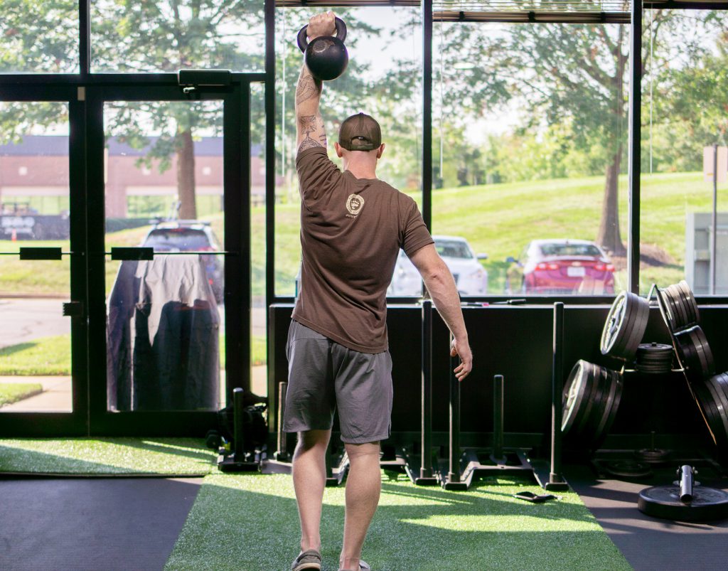 single waiter's carry walk for strength and endurance