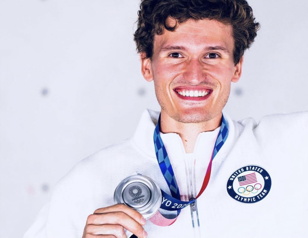 Olympic sport climbing results silver medal Nathaniel Coleman USA
