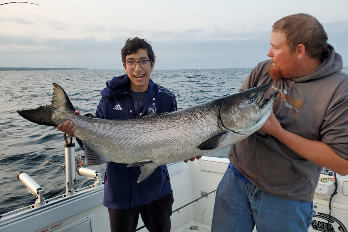 record chinook king salmon Lake Michigan