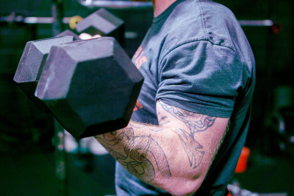 dumbbell curls are great for building muscle mass