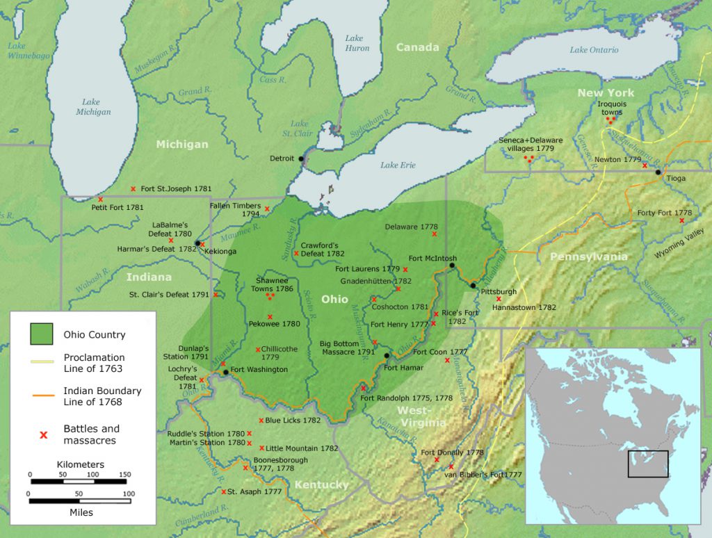 map of ohio country colonial times