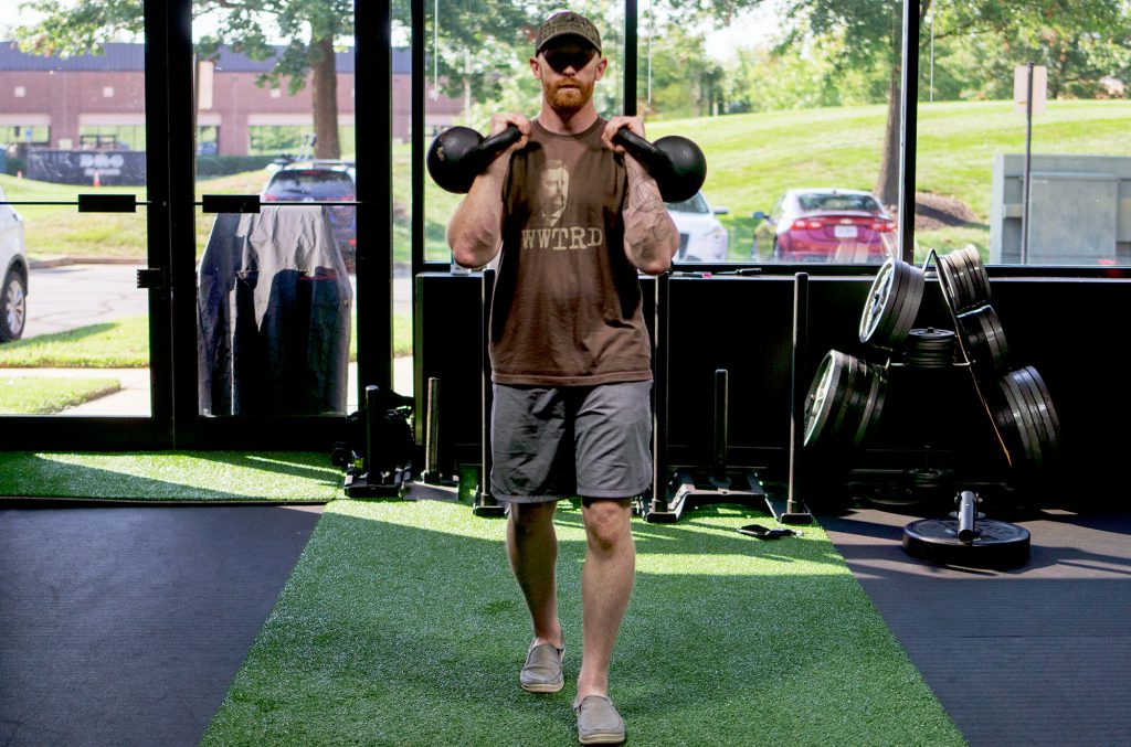 carries with kettlebells