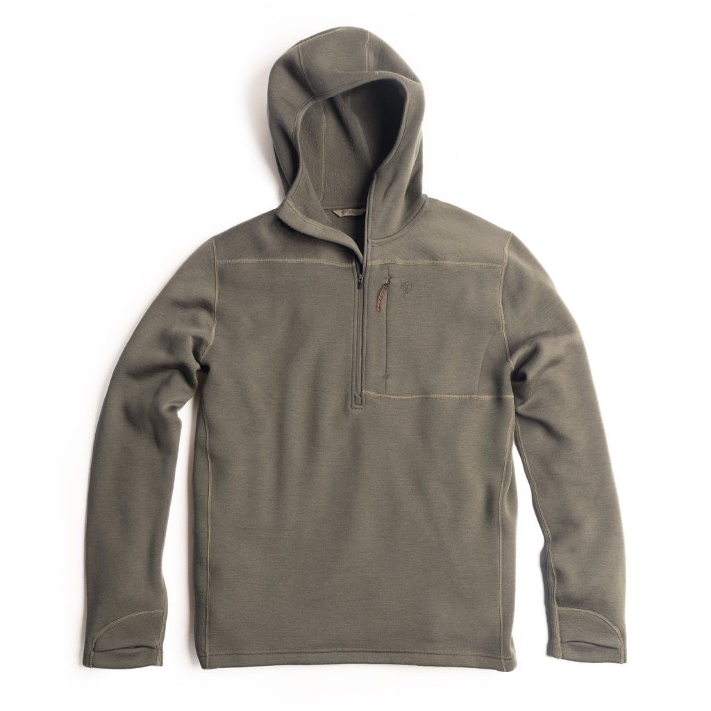 Merino hoodie duck camp hunting gear