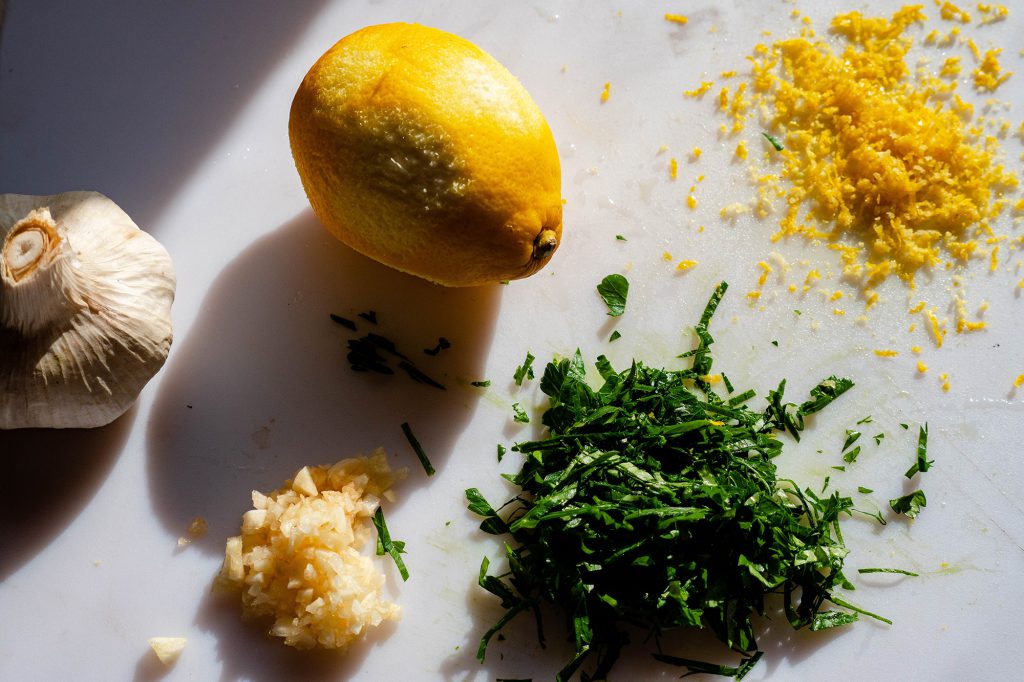 lemon garlic and herbs