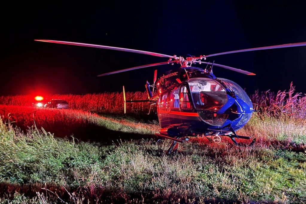 hunting accident rescue helicopter