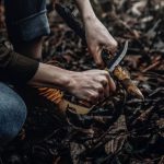 whittling with a knife
