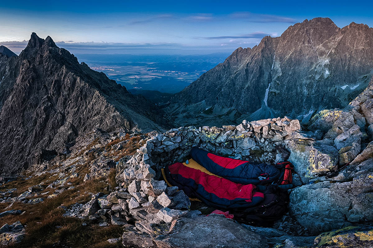 camping out on the mountain