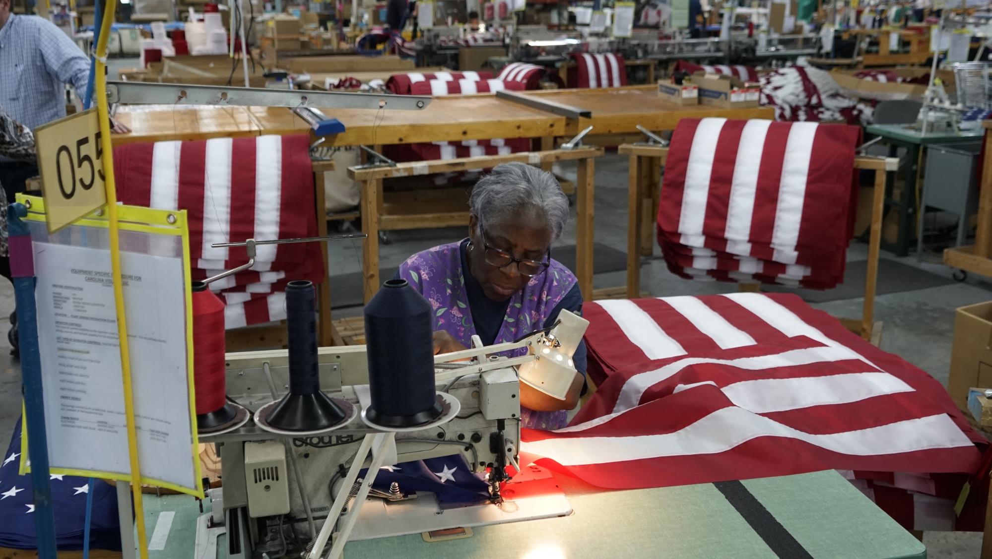 producing american flags