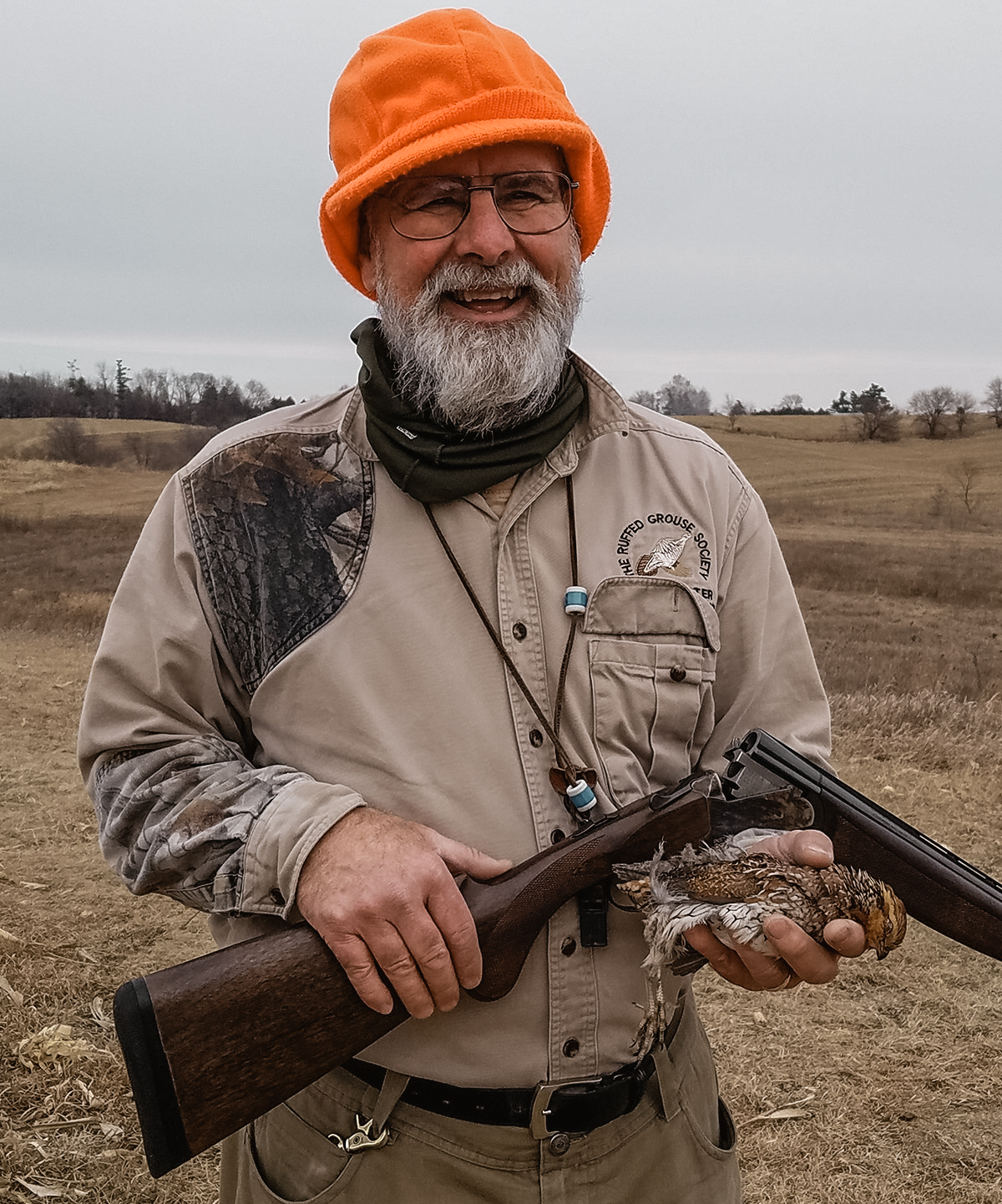 Author’s hunting partner with a 20-gauge Franchi Instinct on a late-season quail hunt in Iowa. A number of Italian manufacturers make a variation of this design, known informally as the “Brescia action,” named for the city at the center of Italy’s gunmaking industry. While you can find similar guns at all price points, the Franchi Instinct is an attractively priced gun and a good choice for someone looking to get into an O/U.